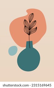 Boho Botanical Leaves Wall Art. Botanical Boho Shapes Wall Decor. Printable Boho Home Decor