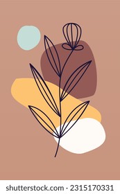 Boho Botanical Leaves Wall Art. Boho Botánico Da Forma A La Decoración De Las Paredes. Decoración del hogar del Boho imprimible
