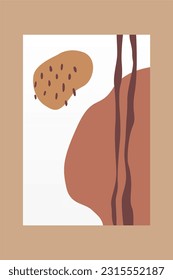 Boho Botanical Leaves Wall Art. Botanical Boho Shapes Wall Decor. Printable Boho Home Decor
