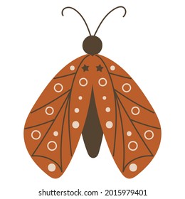 Boho Butterfly Design Element. Vector illustration.