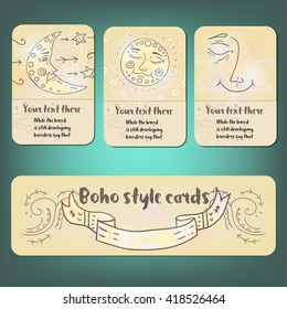 Boho cards set
