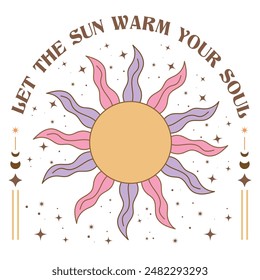 Boho Celestial Sun Quotes Motivational Inspiration Crafting T shirt Design Set