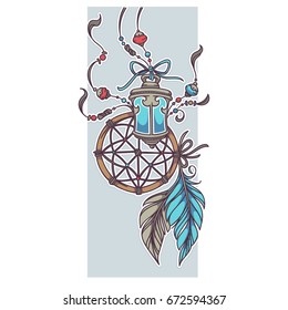 Boho chic doodle composition, hand drawn vector  for your print