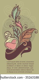 Boho chic, hand drawn background