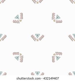 Boho Chic seamless vector pattern. Young and free. Summer festival design.