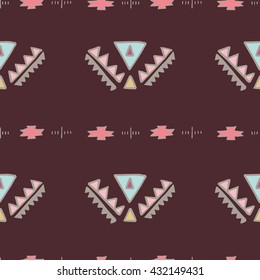 Boho Chic seamless vector pattern. Young and free. Summer festival design.