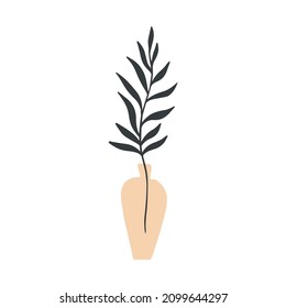boho chic tropical hand drawn abstract illustrations and clipart elements for graphic design. plants snakes, shapes and nature doodles in simple terracotta style. trendy contemporary art graphics
