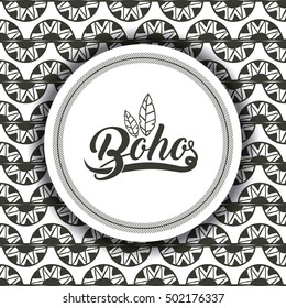 Boho circle bohemic and ornament design