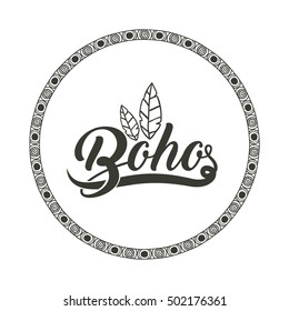 Boho circle bohemic and ornament design