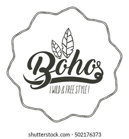 Boho circle bohemic and ornament design
