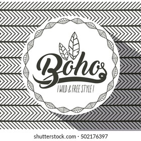 Boho circle bohemic and ornament design