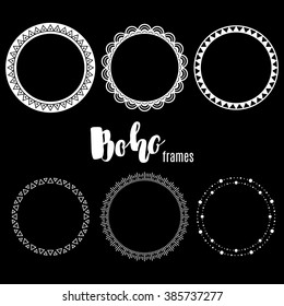 Boho circle quote frame. Made in vector. Good for use and edit.