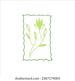 boho concept floral vector illustration
