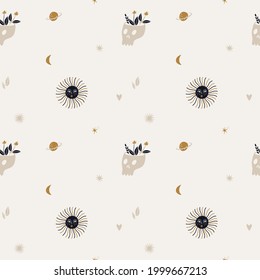 boho cosmos elements in modern style. for printing logos on fabric, paper and other designs.