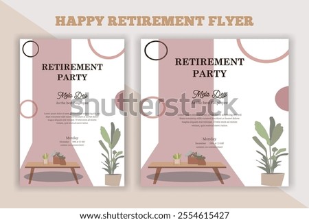 Boho design flyer, retirement flyer, Happy retirement flyer, retirement party invitation, square banner, Instagram story and a4 poster, vector illustration eps 10 banner, vector, pension, savings.