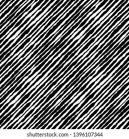 Boho Diagonal Striped Hand Drawn Ink Seamless Pattern