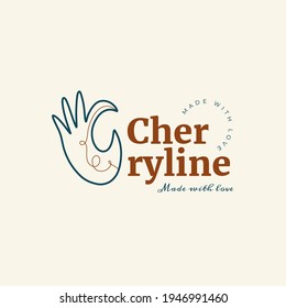 Boho doodle lineares Logo. Handgezeichnete, einfache Logo-Symbole. Abstrakte Vektorgrafik.