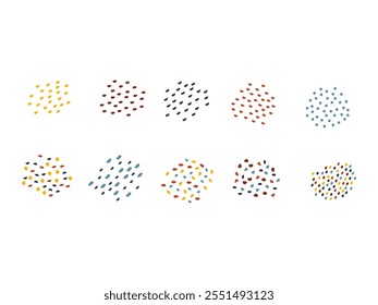 Boho Dots Abstract Element Set 