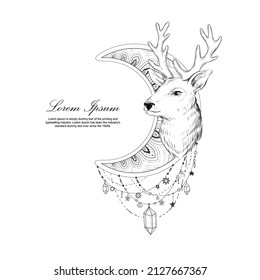 Boho Dream Catcher Vector Art. Dream Catcher style Boho vector illustration design.