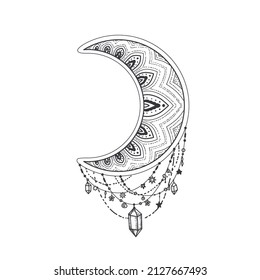 Boho Dream Catcher Vector Art. Dream Catcher style Boho vector illustration design.