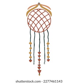 Boho Dreamcatcher mit Federn handgezeichnet