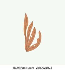 Boho Dry Leaf Shape Summer Illustration for design needs, Landing Pages, Animation, Apps, Presentations, Content Creator and other Promotions