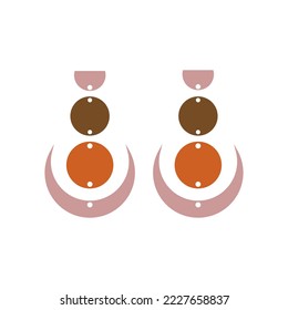 Boho Earring icon vector. decoration illustration sign. jewel symbol. eardrop logo.
