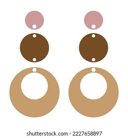 Boho Earring icon vector. decoration illustration sign. jewel symbol. eardrop logo.