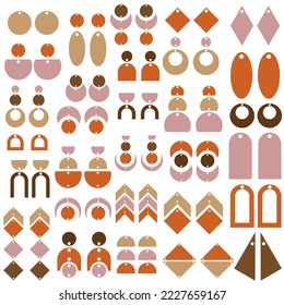 Boho Earring icon vector set. decoration illustration sign collection. jewel symbol. eardrop logo.