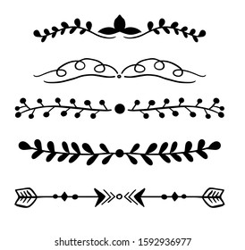 boho element hand drawn engraved sketch drawing vector illustration
