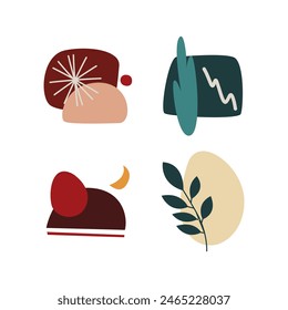Boho Elements Art, Icons, and Graphics. Abstract Boho Element Assets. Abstract Boho Banner Elements