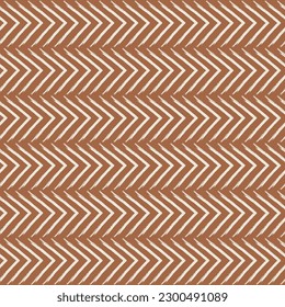 Boho ethic arrow print. Seamless geometric tribal pattern in warm earth tone colours. Terracotta and ivory hand drawn vector illustration. Simple abstract background.