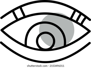 Boho eye, illustration, vector on a white background.