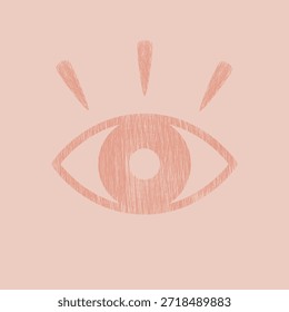 Iconos de línea de ojo boho con textura de garabato dibujado a mano. Vector colección de los símbolos de ojos geométricos minimalistas en estilo de boceto áspero con líneas orgánicas imperfectas. Inspirado en la estética bohemia y mística, adecuado para la marca, carteles, arte mural, diseño espiritual, redes sociales y proyectos creativos modernos.