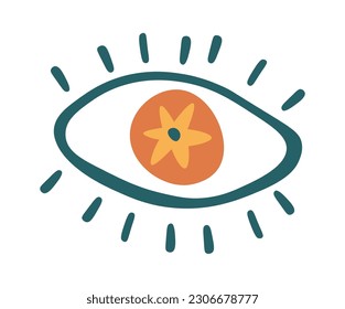Ojo Boho Con Ilustración Del Vector Estelar