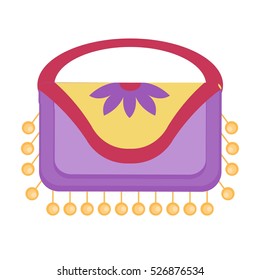 boho fashion element. Vector illustration.  Cartoon style