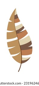 Boho Feather Flat Design Clipart.  Elemento de diseño de Boho Feather para el patrón, la decoración, la pegatina del planificador, etc.