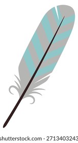 Pena de Boho. Elemento ético leve da asa de ave