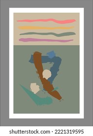 Boho flat design collection vector illustration and clip art image
