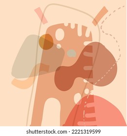 Boho flat design collection vector illustration and clip art image