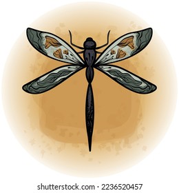 Boho Floral Butterfly Moth Insect Detailed Vector Illustration 10
