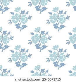 Boho Floral Pattern Floral Damask repetir patrón bloque de impresión de archivo de Vector