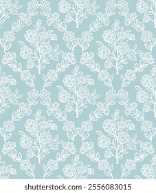 Boho floral print pattern ,flower repeat vector file, floral damask pattern, block print