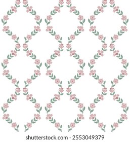 Boho Floral repeat pattern, Floral Block print , Flower damask, floral vector file, Floral ogee pattern