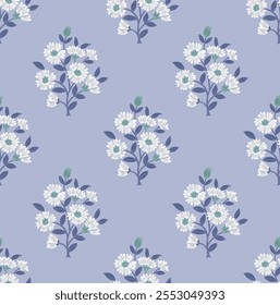Boho Floral repeat pattern, Floral Block print , Flower damask, floral vector file, Floral ogee pattern