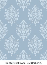 Boho Floral repeat pattern, Floral Block print , Flower damask, floral vector file, Floral ogee pattern