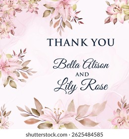 Boho floral wedding card featuring wildflowers and rustic background