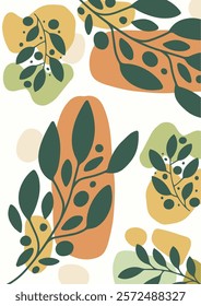 Boho flower design illustration featuring soft earthy tones, intricate floral patterns, and harmonious symmetry. The artistic design exudes elegance and creativity