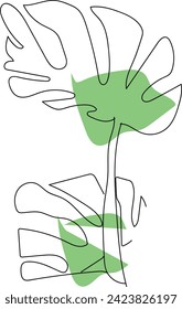 Fotografía de Boho Flower Line Art Vector