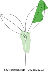 Stockfoto von Boho Blume Linie Art